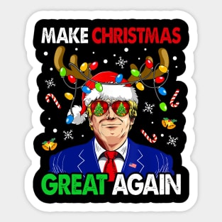 Make Christmas Great Again Funny Trump Ugly Christmas Sticker